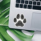 Floral Paw Print Black vinyl sticker, dog stickers, aesthetic stickers, trendy stickers, vinyl stickers