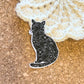 Cat floral black vinyl sticker, cat stickers, aesthetic stickers, trendy stickers, vinyl stickers