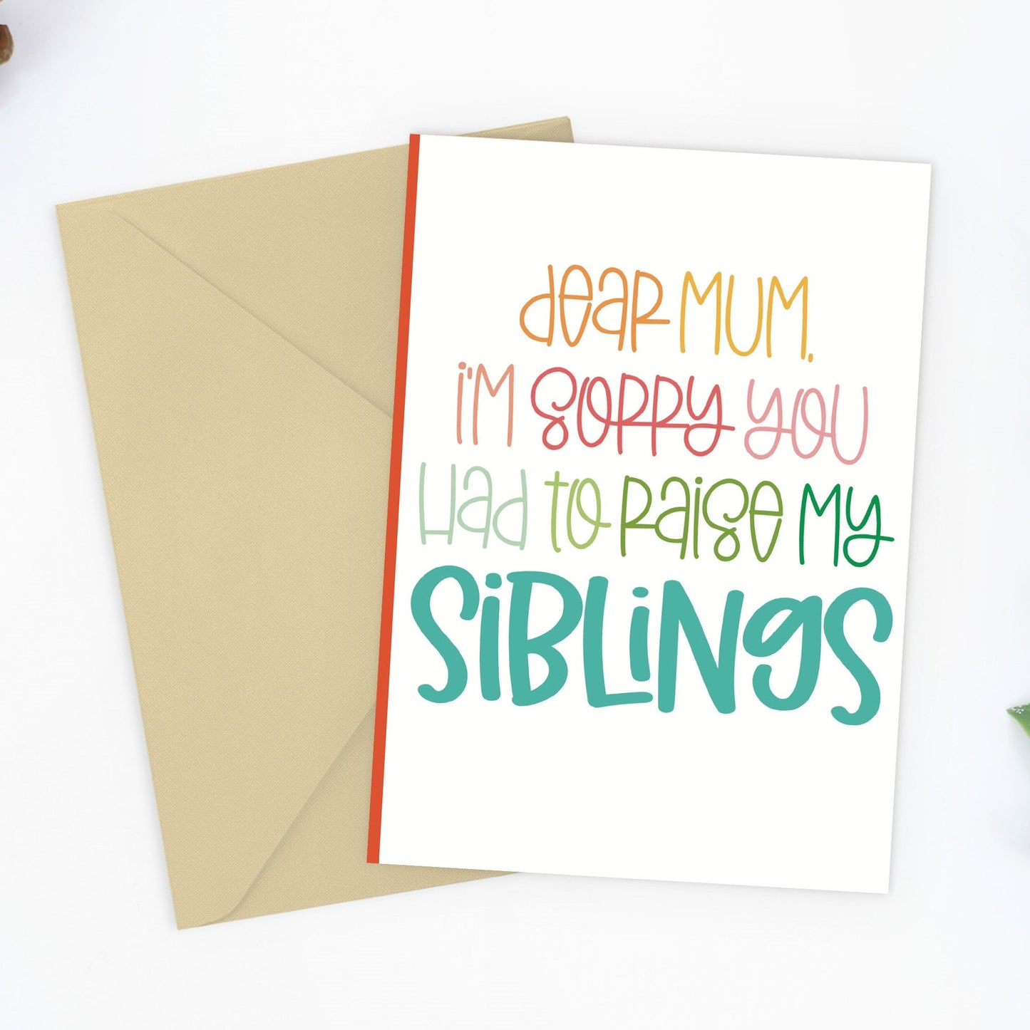 Sarcastic Mother’s Day greeting card, card for mom, greeting card mom, pink greeting card, greeting card for her, blank cards