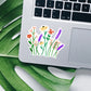 Wildflower Meadows sticker, vinyl sticker, floral stickers, waterproof decals, laptop sticker, stickers for water bottle